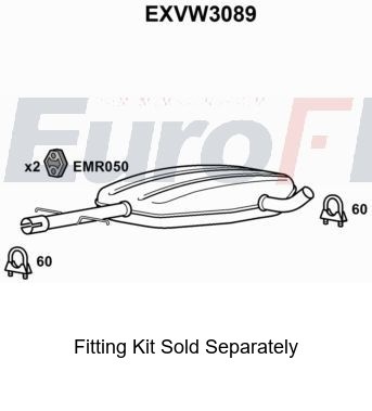 Rear muffler silencer - muffler, insert
