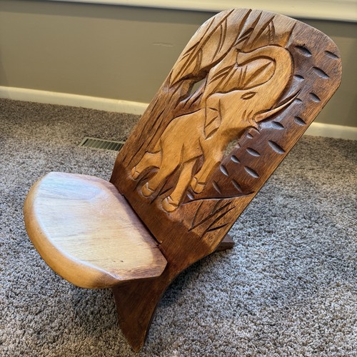Hand carved wooden elephant - carved,