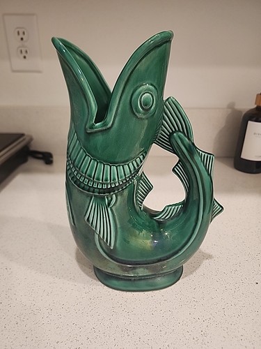 Vtg shreve green gurgling fish - vtg,