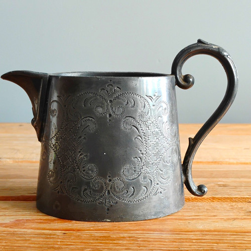 Antique grey pewter metal - pewter,
