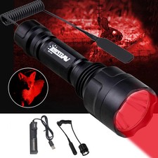 Long range red led flashlight - long,