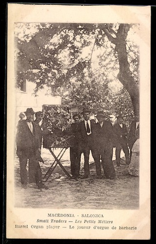 Salonica barrel organ player - salonica,,