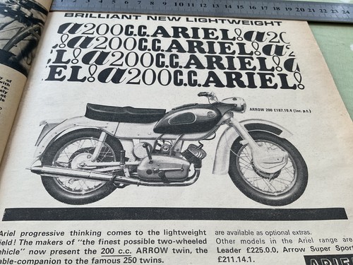 Ariel arrow 200 advertising - arrow,