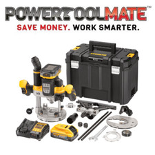 Dewalt DCW620H2 18v XR Brushless 1/2" Plunge Router Kit - 2 x 5.0ah Batteries
