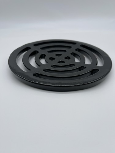 Drain cover dished black - drain,