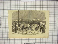 Original Old Antique Print