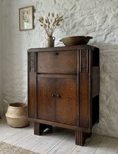 Vintage antique oak cocktail - oak,