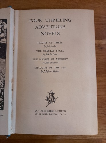 Book vintage hardback four - -,