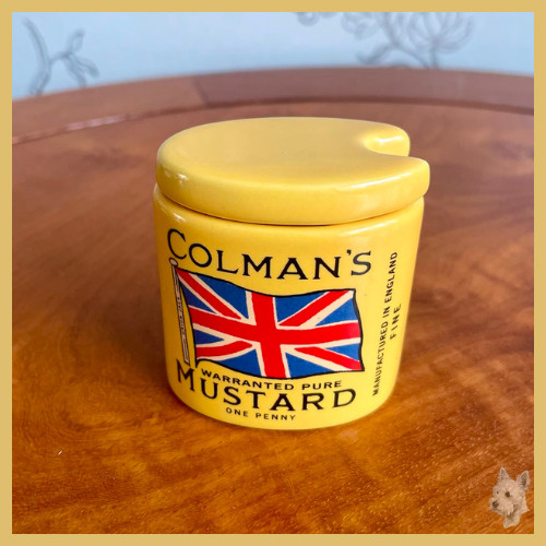 Vintage colman mustard pot - mustard, &
