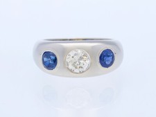 Gypsy Ring Diamond Sapphires