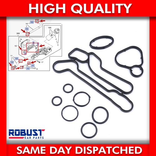 Oil cooler gaskets set - cooler,