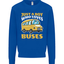 Just a Boy Who Loves Buses Bus Driver Kids Sweatshirt Jumper