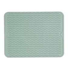 Silicone Dish Draining Mat Kitchen Pans Washing Up Drainer Tray Drying Board Pad