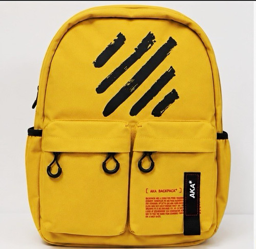 Aka yellow black backpack fits - aka,