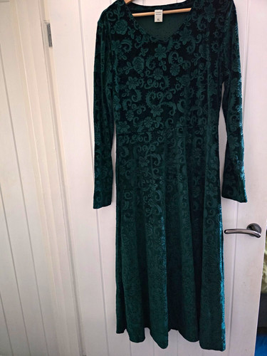 Women green velvet embossed - women's,
