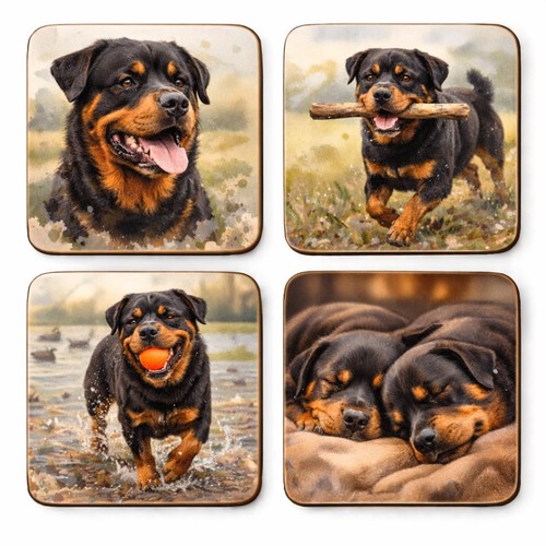Rottweiler dog coaster - dog,
