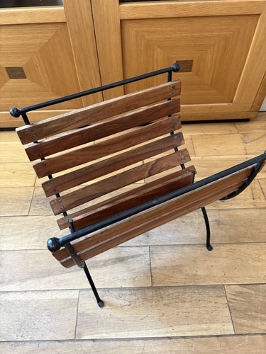 Vintage wrought iron - wrought, wooden