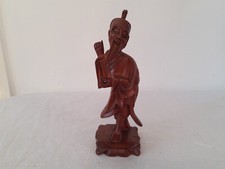 Wood Asian Man Figurine Hand