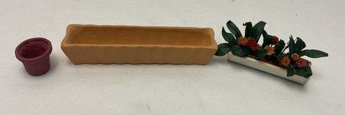 Dollhouse miniature window box - miniature,