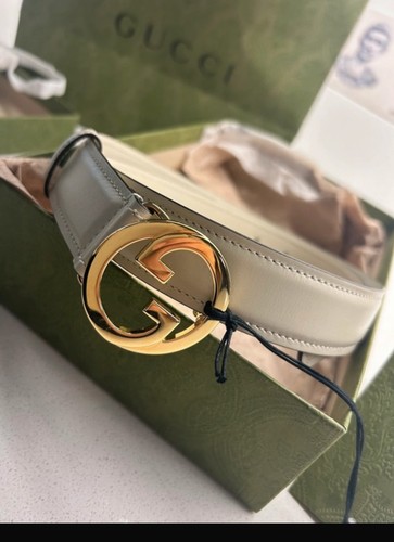 Cream gucci belt - belt,
