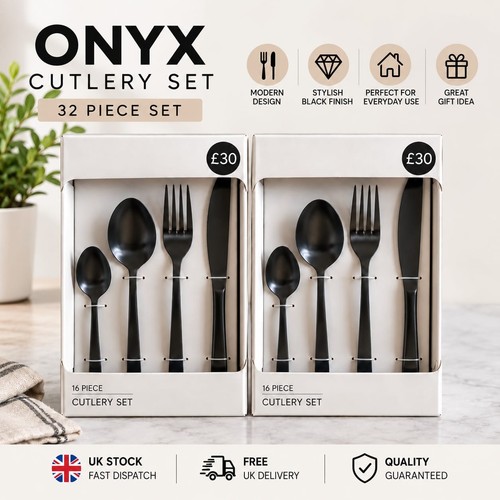 Onyx cutlery sets piece - onyx, 32