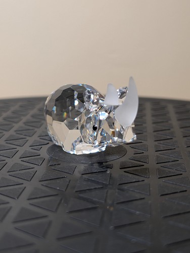 Swarovski crystal baby rhino - "baby, rhino"
