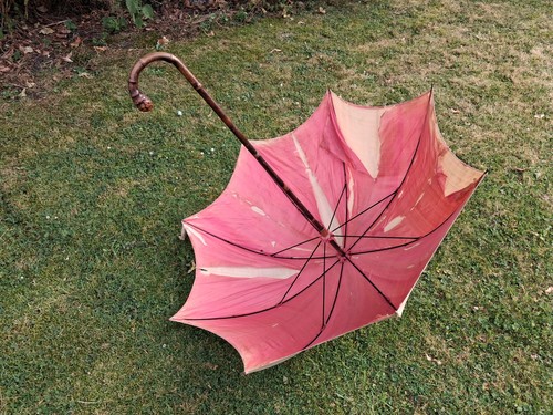 Vintage antique pink umbrella - vintage/antique,