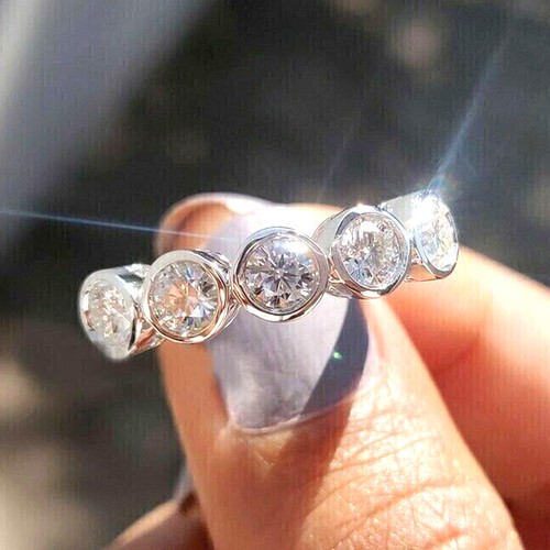 14k white gold finish - white, 2