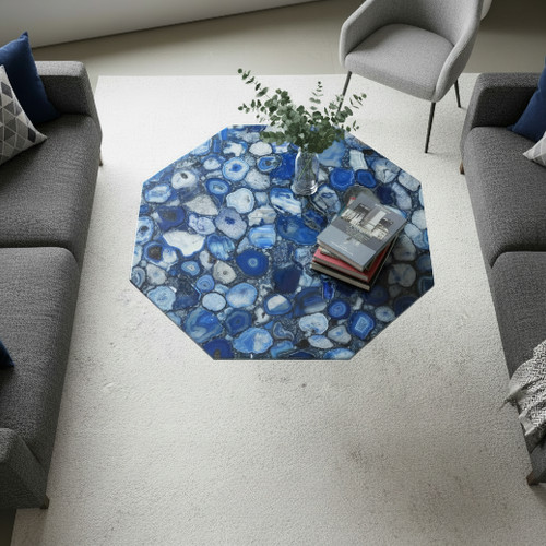 Luxury blue agate stone - stone, coffee