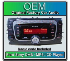 Ford compatable sony dab/fm car radio cd Bluetooth, Auxiliary port  code inc 