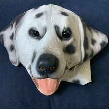 Latex Dalmation Dog Mask Fancy