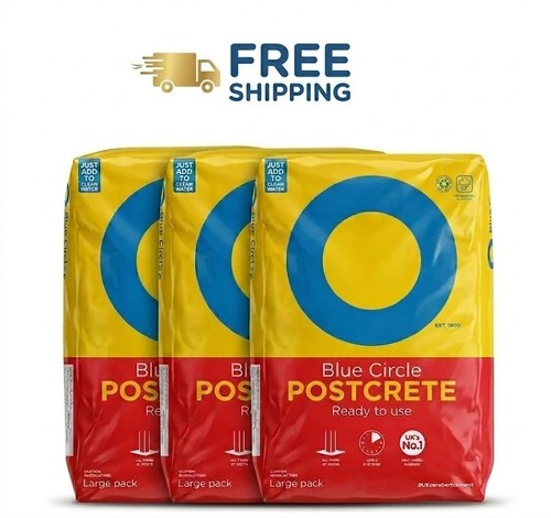 3x20kg blue circle postcrete - blue,