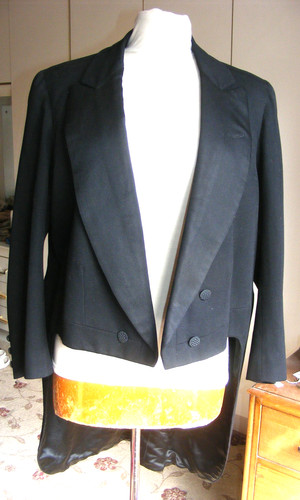Vintage black wool tailcoat