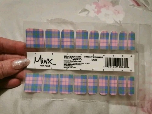 Pink plaid minx pro nail - pink,