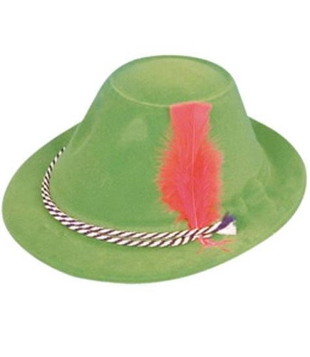 Adult tyrolean flocked hat - adult,