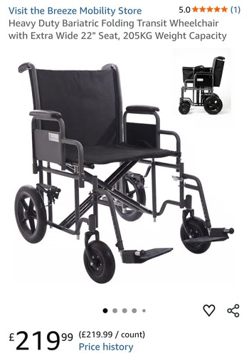 Bariatric foldable wheelchair - bariatric,