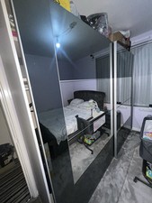 Silk Grey 2 door Slider Premium Wardrobe "Rio 271cm" - from Furniture Village