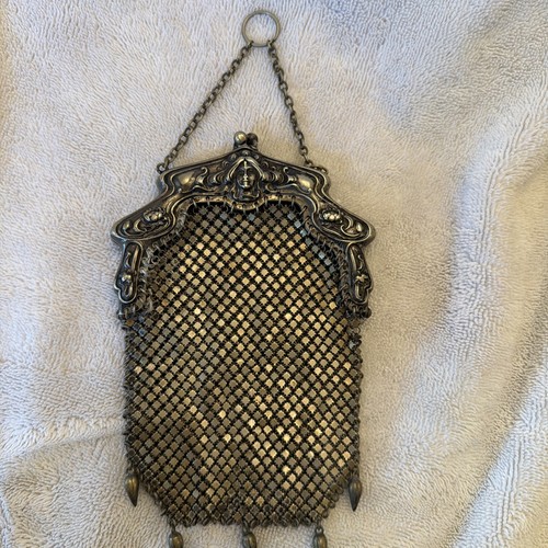 Antique german silver mesh - silver,