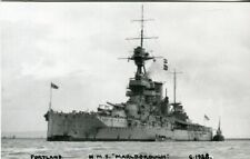 HMS Marlborough 1912 WWI Royal Navy dreadnought battleship postcard sized photo