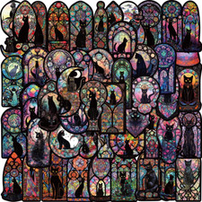 Black Cat, Gothic Cat, Stained