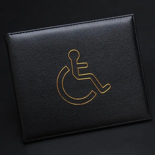 Genuine leather disabled blue - leather,