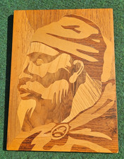 Vintage Inlay veneer Wood portrait (no idea what of !)  29x21cm