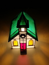 Crystal Village Illuminated Stained Glass Collectables, Church, Christmas.