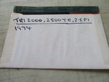TRIUMPH 2000, 2500 TC, 2.5PI MK2 PARTS MICRO FICHE SLIDES SET OF 2