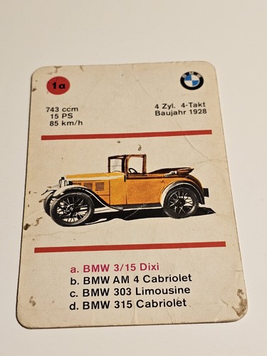 Bmw dixi einzelkarte - einzelkarte,