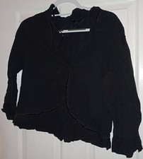 Black Gothic Frill Ruffle 3/4