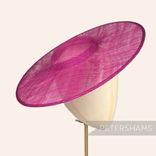 Cartwheel sinamay fascinator - sinamay,