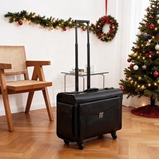 Trolley Laptop Bag on Wheels Pilot Case Travel Cabin Executive Business Luggage