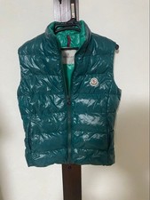 MONCLER green down vest Men's