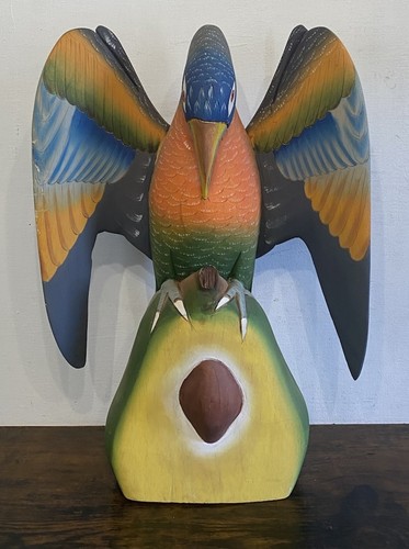 Hand carved vibrant coloured - hand,
